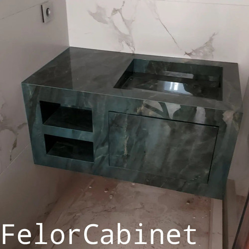 کابینت روشویی تمام سرامیک مدل 1105؛ طراحی یکپارچه و مدرن